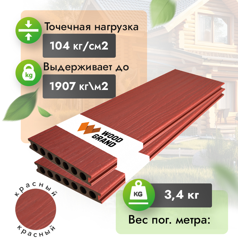 Террасная доска коэкструзионная 150х22 мм 