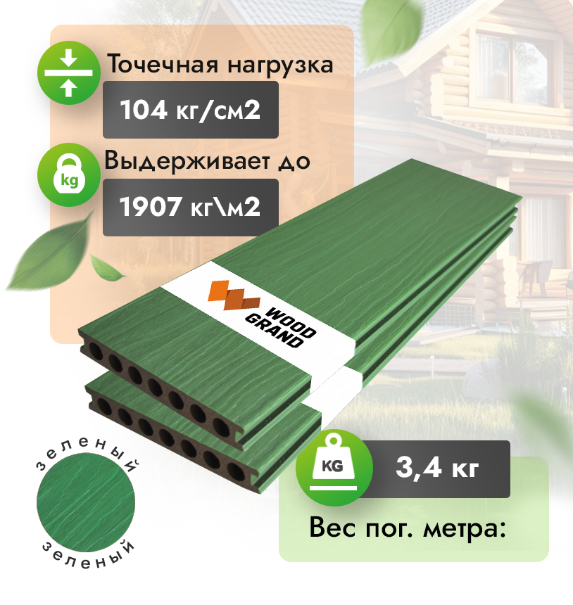 Террасная доска коэкструзионная 150х22 мм 
